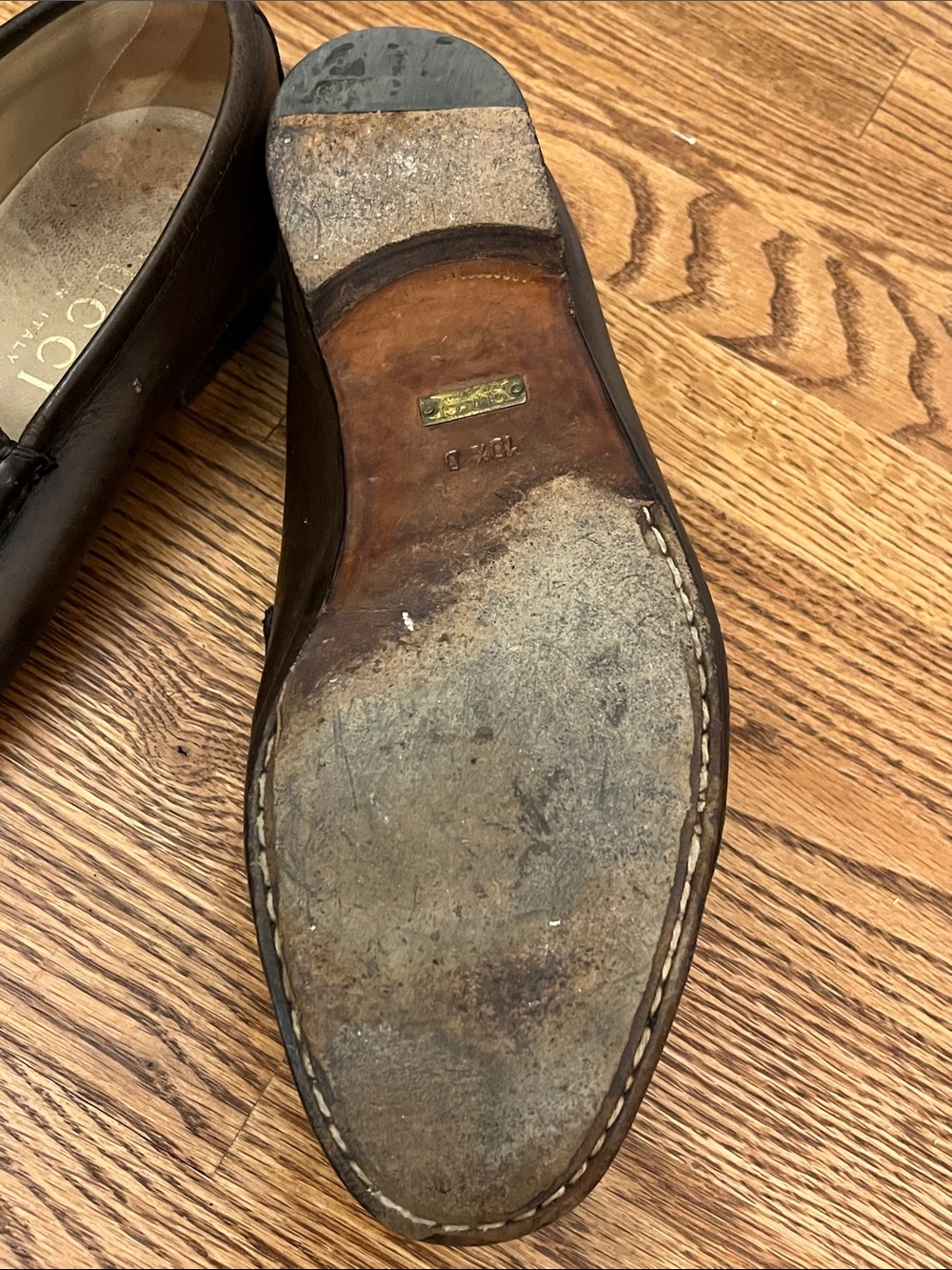 Damaged men’s Gucci dress shoes 10.5 D - Picture 10 of 12
